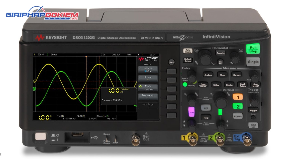 Máy hiện sóng số KEYSIGHT DSOX1202G (+Opt DSOX1202A-100 100Mhz, 2 CH, 2 GSa/s, WaveGen 20-MHz ) 3 Máy hiện sóng số KEYSIGHT DSOX1202G (+Opt DSOX1202A-100 100Mhz, 2 CH, 2 GSa/s, WaveGen 20-MHz )