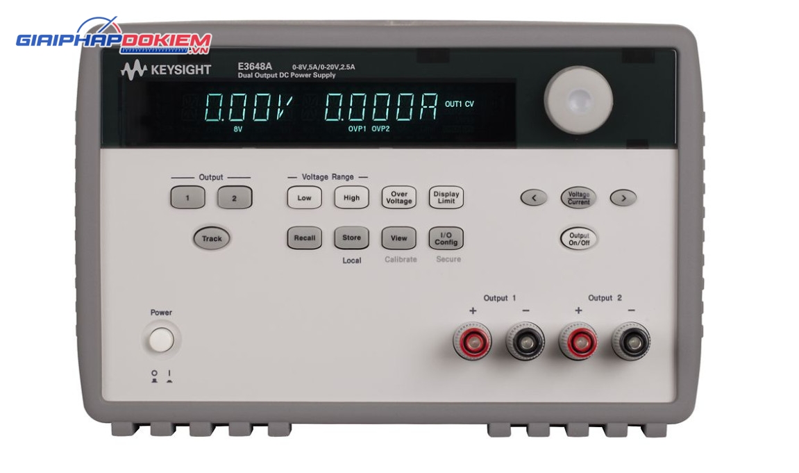 Nguồn DC 2 đầu ra với 2 dải tùy chọn KEYSIGHT E3648A (0-8V/5A & 0-20V/2.5A, 100W) 2 Nguồn DC 2 đầu ra với 2 dải tùy chọn KEYSIGHT E3648A (0-8V/5A & 0-20V/2.5A, 100W)