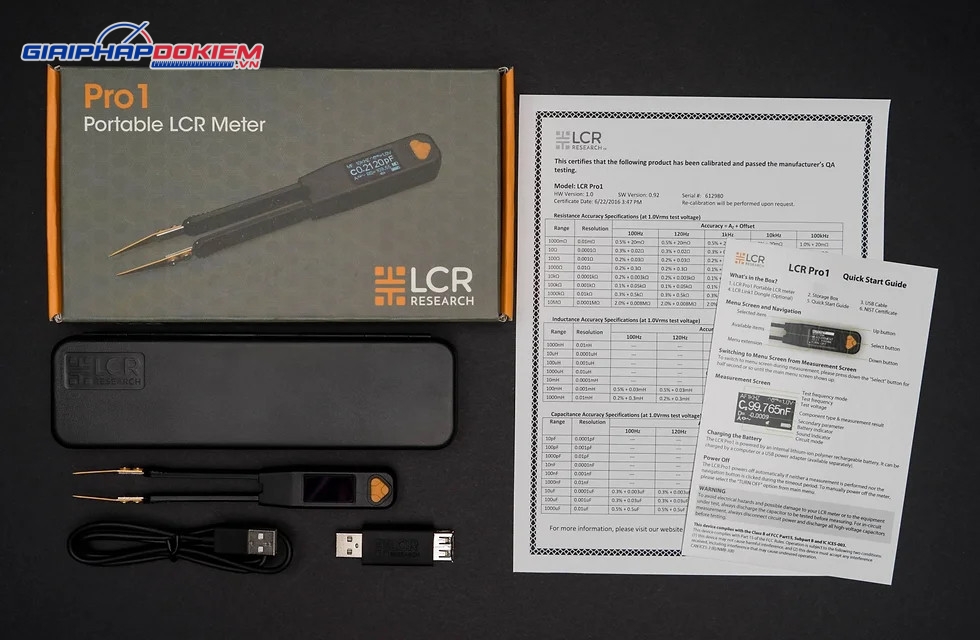 Thiết bị đo LCR dạng nhíp LCR Research LCR Pro1 Plus (100kHz, test led) 17 Thiết bị đo LCR dạng nhíp LCR Research LCR Pro1 Plus