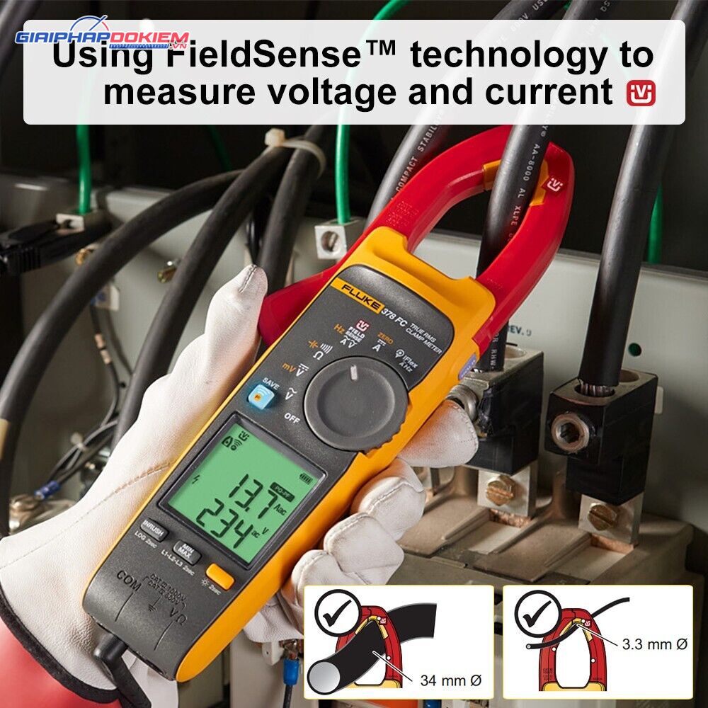 Ampe kìm True-rms AC/DC Fluke 378 FC với iFlex™ 16 Ampe kìm True-rms AC/DC Fluke 378 FC với iFlex™