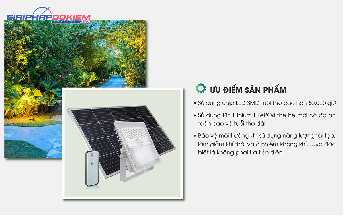 Đèn chiếu pha năng lượng mặt trời CP01.SL 70W Đèn chiếu pha năng lượng mặt trời CP01.SL 70W