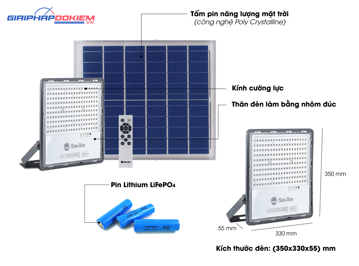 Đèn chiếu pha năng lượng mặt trời CP03.SL.RAD 400W.V2 Đèn chiếu pha năng lượng mặt trời CP03.SL.RAD 400W.V2
