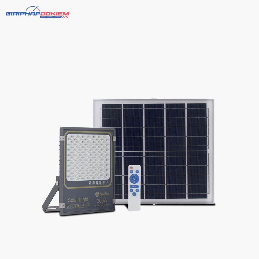 Đèn LED chiếu pha năng lượng mặt trời CP03.SL 200W 2 Đèn LED chiếu pha năng lượng mặt trời CP03.SL 200W