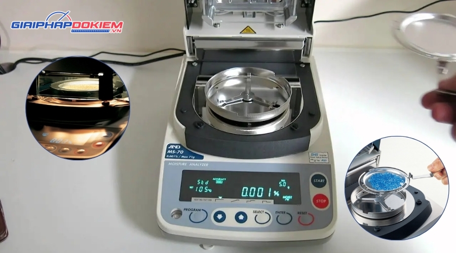 Cân Phân Tích Ẩm AND MS-70 12 Lợi ích khi sử dụng cân phân tích ẩm AND MS-70