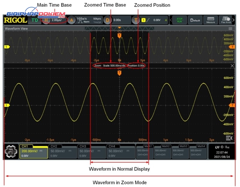 Máy hiện sóng oscilloscope Rigol DHO1104 (100Mhz, 4 kênh) 10 Máy hiện sóng oscilloscope Rigol DHO1104 (100Mhz, 4 kênh)