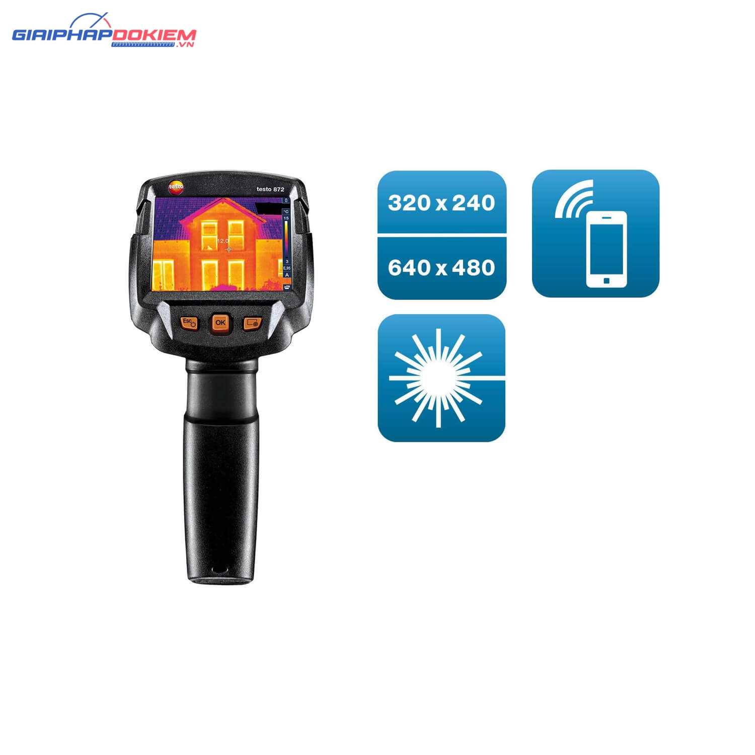 Camera nhiệt Testo 872 (320 x 240 pixel, + 650 ° C) 3 Camera nhiệt Testo 872 (320 x 240 pixel, + 650 ° C)