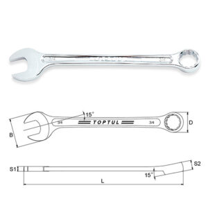 Cờ lê vòng miệng 15° TOPTUL ACEX