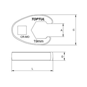 Đầu Nối (Cần Xiết Lực) 3/8” TOPTUL AEAV 3 Đầu Nối (Cần Xiết Lực) 3/8” TOPTUL AEAV