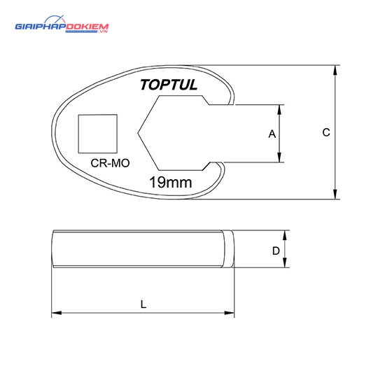 Đầu Nối (Cần Xiết Lực) 3/8” TOPTUL AEAV 2 Đầu Nối (Cần Xiết Lực) 3/8” TOPTUL AEAV