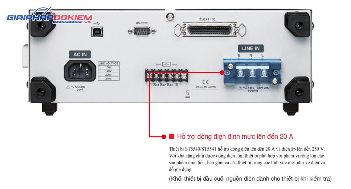 Thiết bị kiểm tra dòng rò Hioki ST5540 6 Thiết bị kiểm tra dòng rò Hioki ST5540