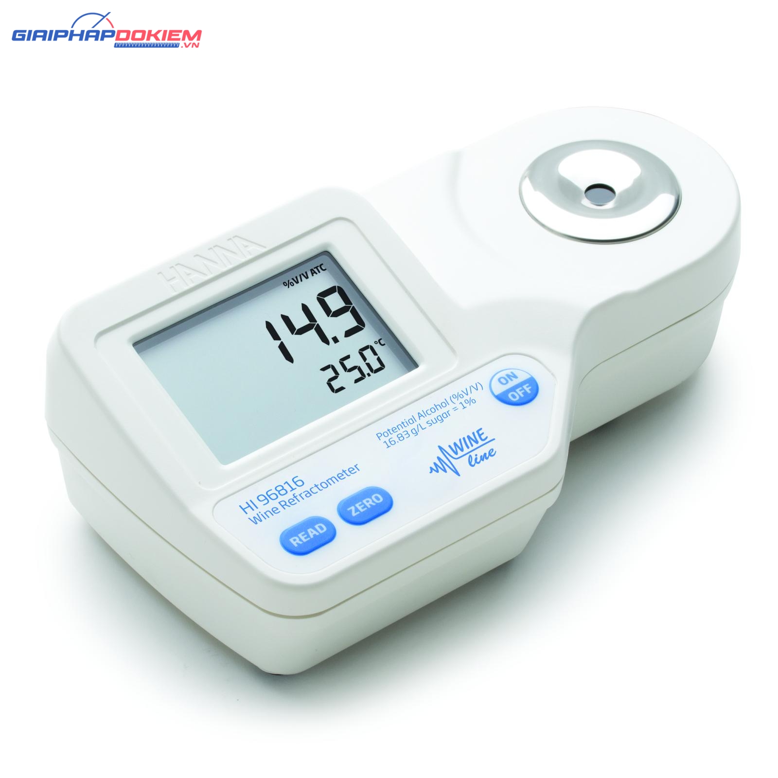 Khúc Xạ Kế Đo Nồng Độ Cồn Cho Rượu, Nước Ủ Nho, Nước Ép HANNA HI96816 3 Khúc Xạ Kế Đo Nồng Độ Cồn Cho Rượu, Nước Ủ Nho, Nước Ép HANNA HI96816