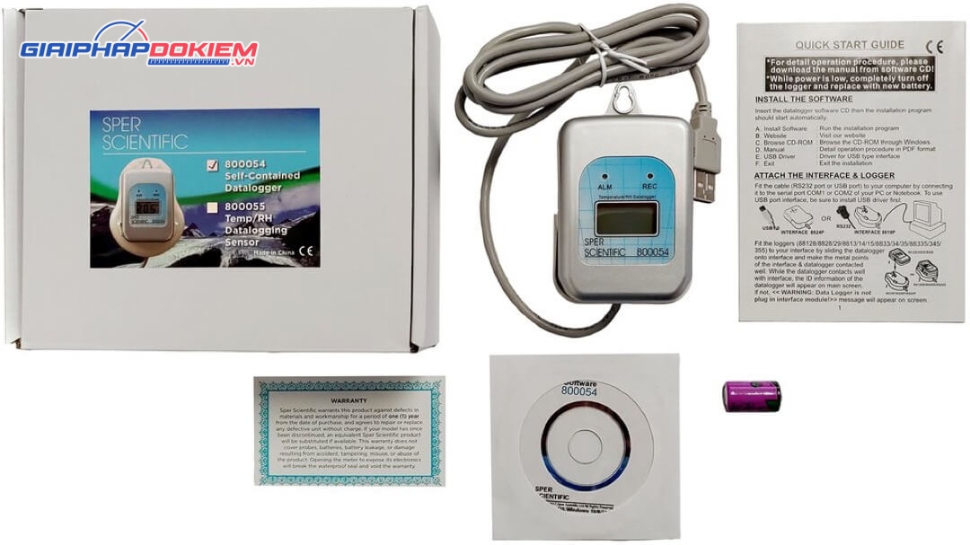 Máy đo độ ẩm và nhiệt độ Sper Scientific 800054 8 Máy đo độ ẩm và nhiệt độ Sper Scientific 800054