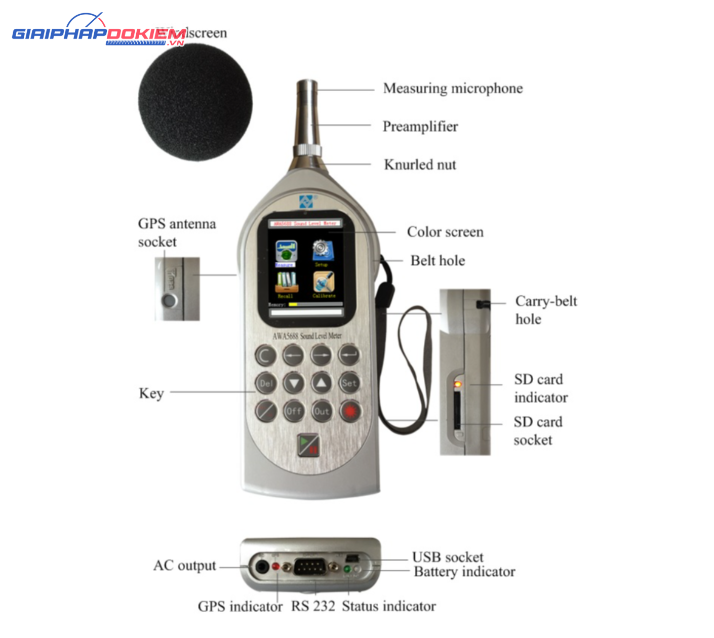 Máy đo mức âm thanh đa chức năng AIHUA AWA5688 3 Máy đo mức âm thanh đa chức năng AIHUA AWA5688