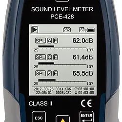 Máy đo mức âm thanh class 2 PCE-428-ICA (bao gồm Chứng chỉ hiệu chuẩn ISO) 9 Máy đo mức âm thanh class 2 PCE-428-ICA (bao gồm Chứng chỉ hiệu chuẩn ISO)