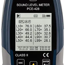 Máy đo mức âm thanh class 2 PCE-428-ICA (bao gồm Chứng chỉ hiệu chuẩn ISO) 10 Máy đo mức âm thanh class 2 PCE-428-ICA (bao gồm Chứng chỉ hiệu chuẩn ISO)