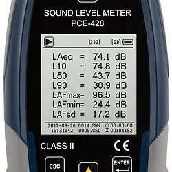 Máy đo mức âm thanh class 2 PCE-428-ICA (bao gồm Chứng chỉ hiệu chuẩn ISO) 11 Máy đo mức âm thanh class 2 PCE-428-ICA (bao gồm Chứng chỉ hiệu chuẩn ISO)