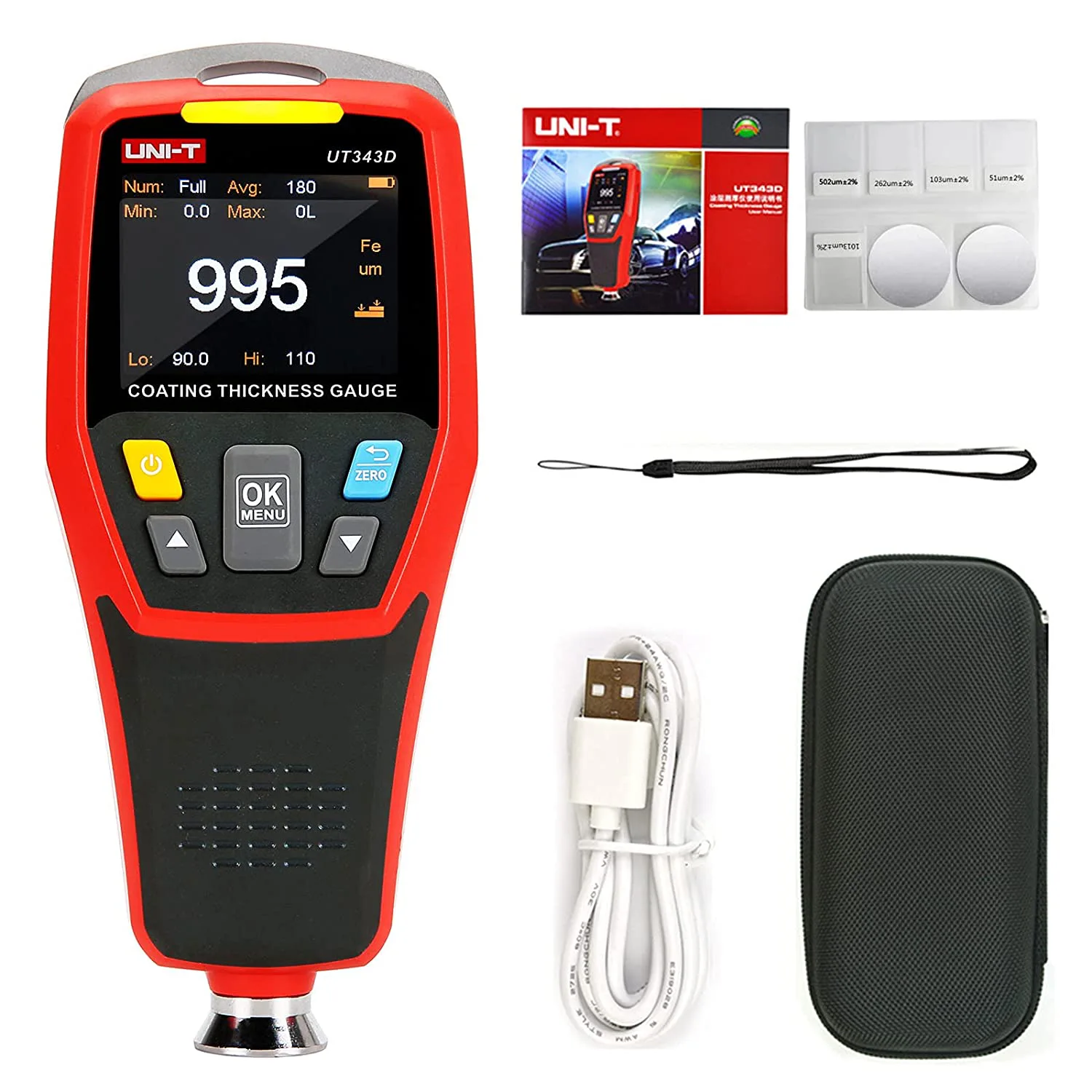 Máy đo độ dày lớp phủ UNI-T UT343D 7 Máy đo độ dày lớp phủ UNI-T UT343D