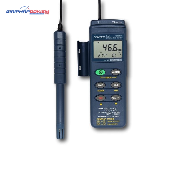 Máy đo nhiệt độ độ ẩm 2 kênh CENTER 314 23 CENTER 314