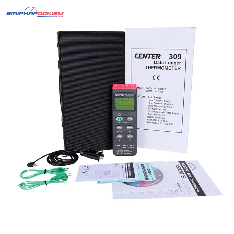Máy đo nhiệt độ ghi dữ liệu bốn kênh CENTER 309 12 Máy đo nhiệt độ ghi dữ liệu bốn kênh CENTER 309