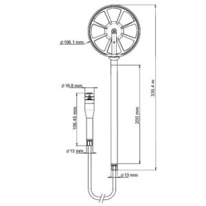 Đầu đo tốc độ gió, lưu lượng gió và nhiệt độ môi trường KIMO SVH-100 11 Đầu đo tốc độ gió, lưu lượng gió và nhiệt độ môi trường KIMO SVH-100