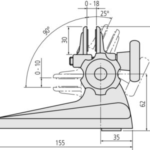 Đế gá Panme loại điều chỉnh góc xoay Mitutoyo 156-101-10 21 Đế gá Panme loại điều chỉnh góc xoay Mitutoyo 156-101-10