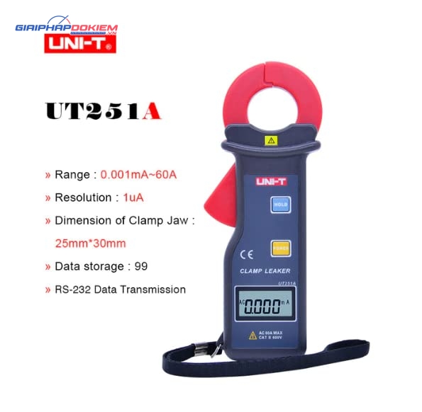 Ampe kìm đo dòng rò UNI-T UT251A 13 Ampe kìm đo dòng rò UNI-T UT251A