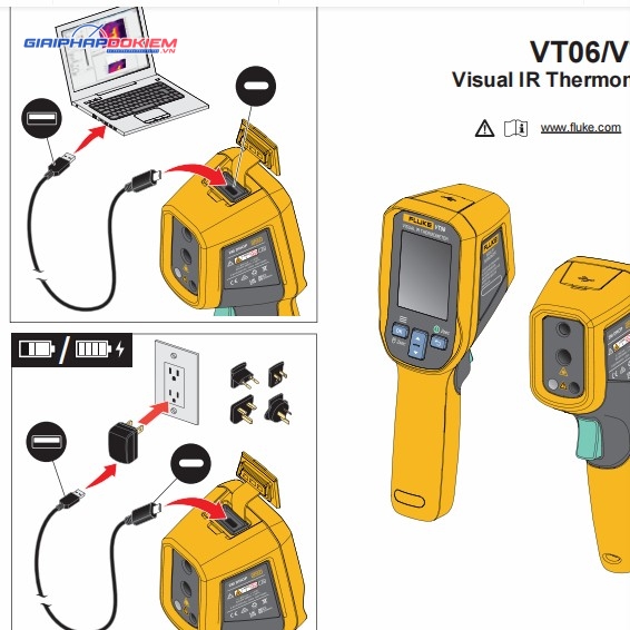 Máy đo nhiệt độ hồng ngoại Fluke VT06 14 Máy đo nhiệt độ hồng ngoại Fluke VT06