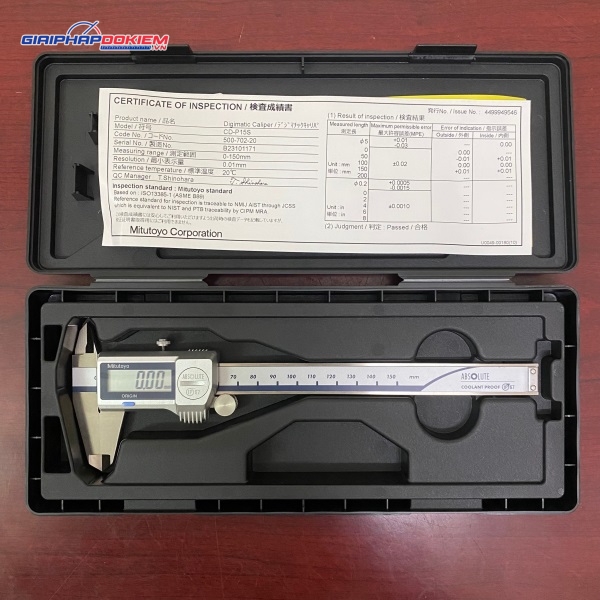 Thước cặp điện tử Mitutoyo 500-702-20 0-150mm x 0.01 16 Thước cặp điện tử Mitutoyo 500-702-20 0-150mm x 0.01