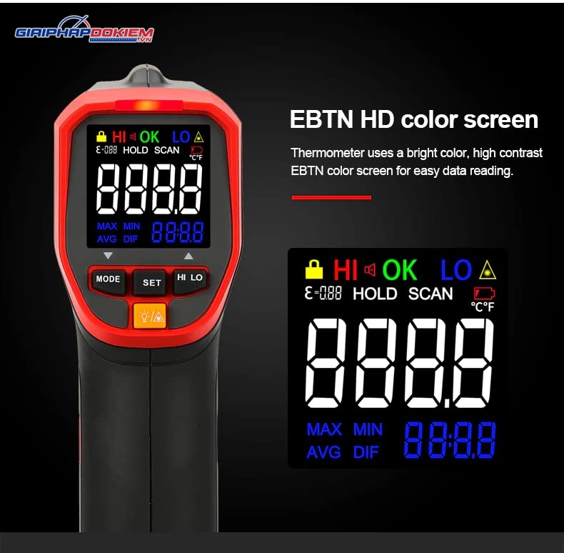 Thiết bị đo nhiệt độ hồng ngoại UNI-T UT302A+ 15 Thiết bị đo nhiệt độ hồng ngoại UNI-T UT302A+