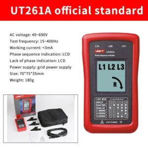 Đồng hồ chỉ thị pha UNI-T UT261A 33 Đồng hồ chỉ thị pha UNI-T UT261A