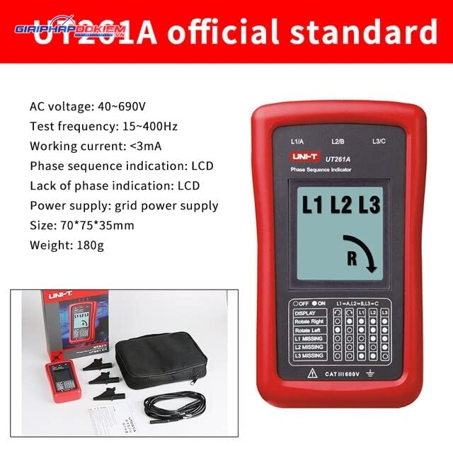 Đồng hồ chỉ thị pha UNI-T UT261A 19 Đồng hồ chỉ thị pha UNI-T UT261A