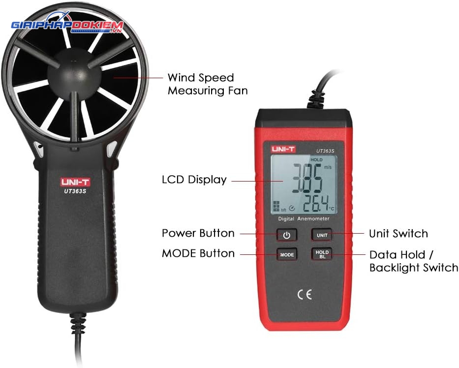 Thiết bị Đo Tốc Độ Gió Uni-T UT363S 18 Thiết bị Đo Tốc Độ Gió Uni-T UT363S