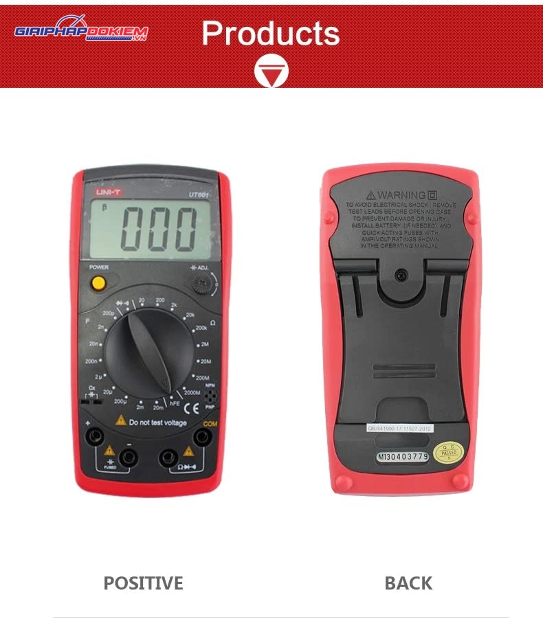 Thiết bị đo tụ điện, điện trở UNI-T UT601 11 Thiết bị đo tụ điện, điện trở UNI-T UT601