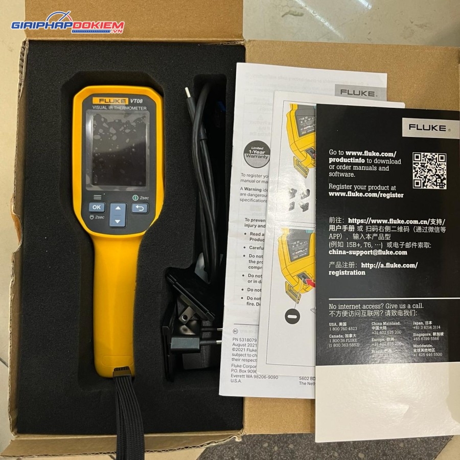 Máy đo nhiệt độ hồng ngoại Fluke VT08 11 Máy đo nhiệt độ hồng ngoại Fluke VT08