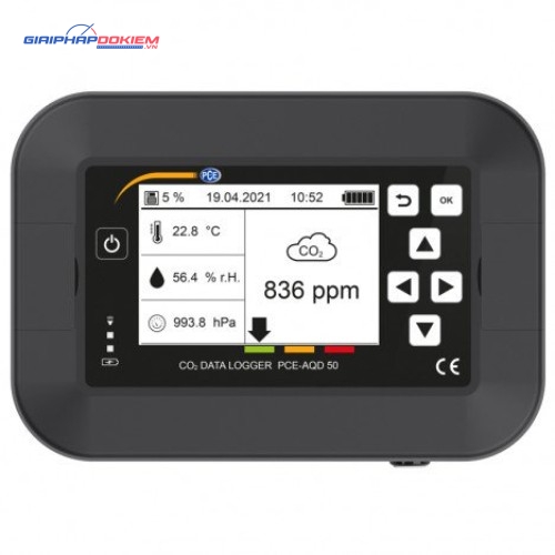 Máy đo chất lượng không khí PCE PCE-AQD 50-ICA bao gồm chứng chỉ hiệu chuẩn ISO 16 Máy đo chất lượng không khí PCE PCE-AQD 50-ICA bao gồm chứng chỉ hiệu chuẩn ISO