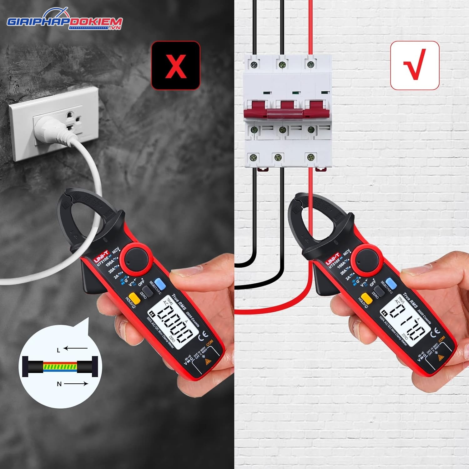 Ampe kìm AC/DC UNI-T UT210E 17 Ampe kìm AC/DC UNI-T UT210E