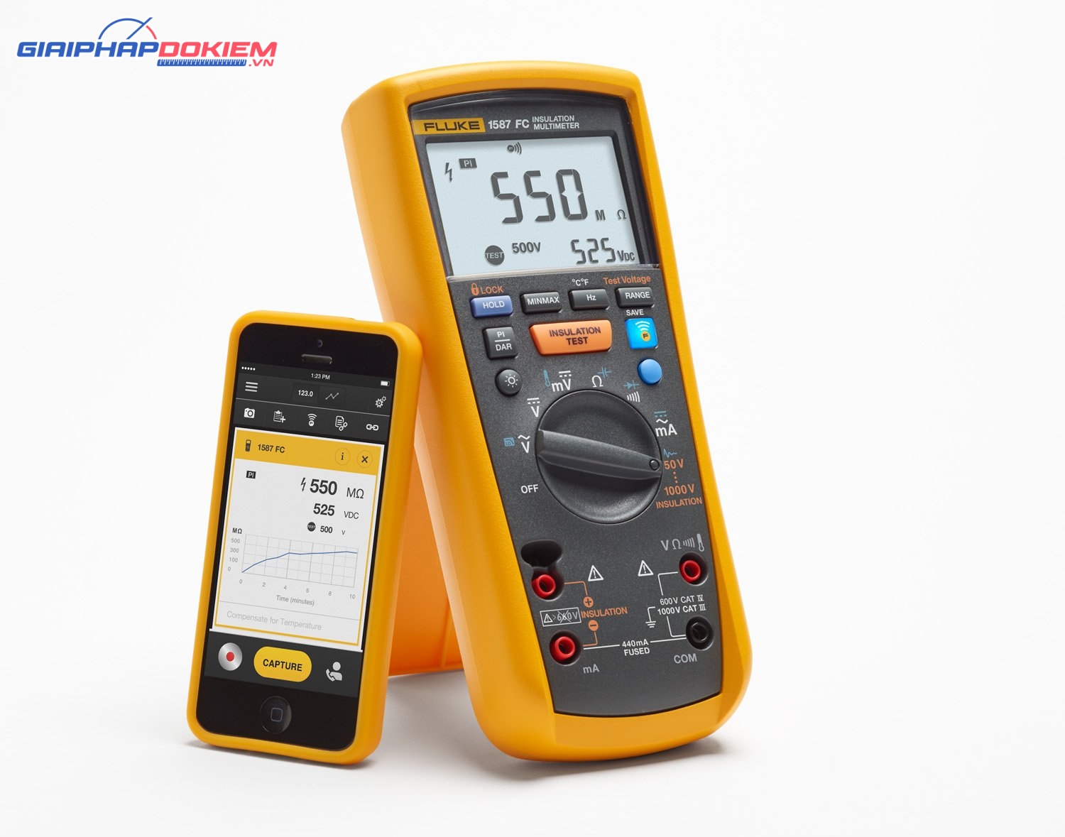 Thiết bị đo vạn năng, điện trở cách điện Fluke 1587 FC 23 Thiết bị đo vạn năng, điện trở cách điện Fluke 1587 FC