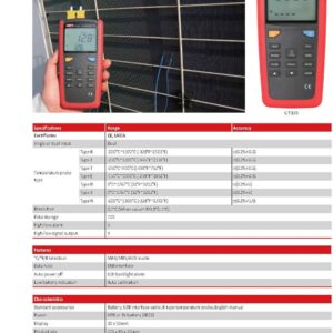 Thiết bị đo nhiệt độ tiếp xúc 2 kênh UNI-T UT325