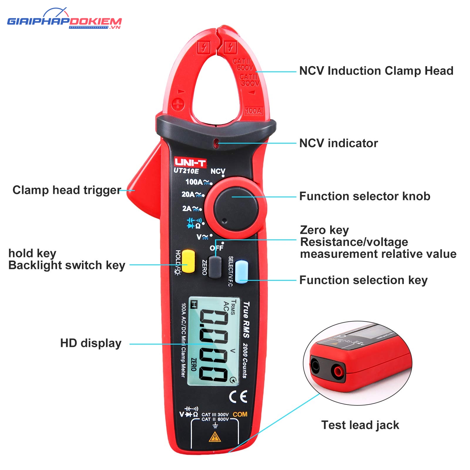 Ampe kìm AC/DC UNI-T UT210E 20 Ampe kìm AC/DC UNI-T UT210E