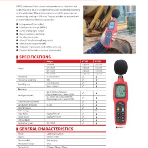 Thiết bị đo độ ồn UNI-T UT352 29 Thiết bị đo độ ồn UNI-T UT352
