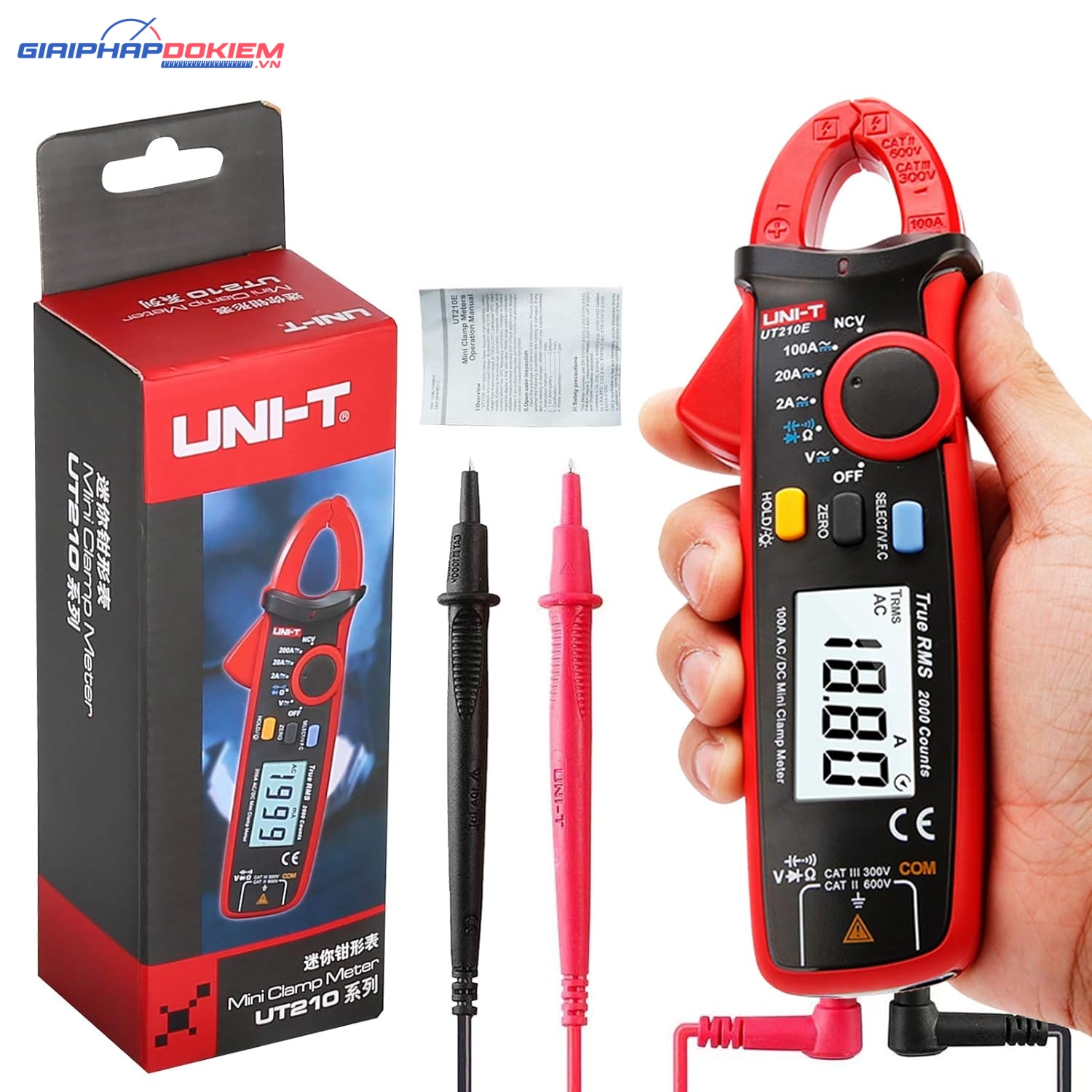 Ampe kìm AC/DC UNI-T UT210E 18 Ampe kìm AC/DC UNI-T UT210E