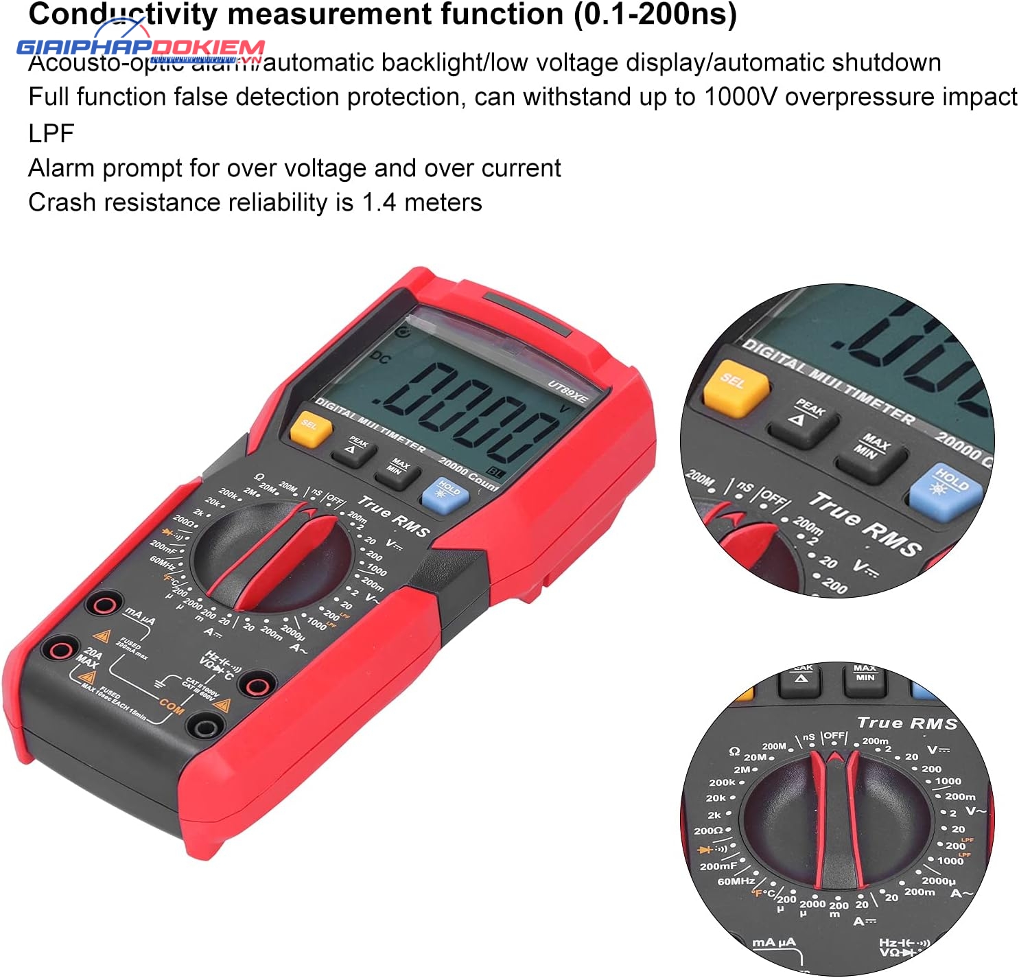 Đồng hồ vạn năng UNI-T UT89XE 8 Đồng hồ vạn năng UNI-T UT89XE