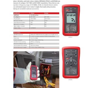 Đồng hồ chỉ thị pha UNI-T UT261A 30 Đồng hồ chỉ thị pha UNI-T UT261A