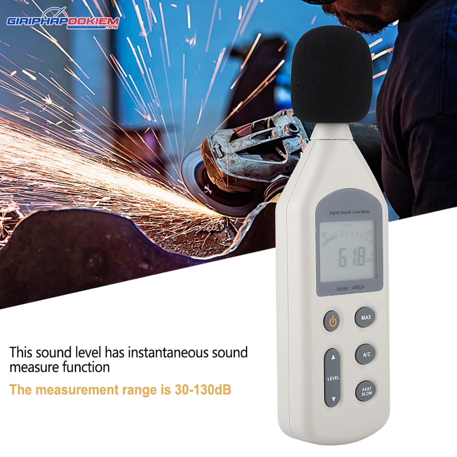 Máy đo độ ồn Smartsensor AR824 (30 – 130dBA / 35 – 130dBC) 12 Máy đo độ ồn Smartsensor AR824 (30 – 130dBA / 35 – 130dBC)