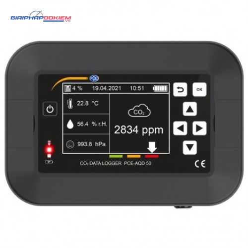 Máy đo chất lượng không khí PCE PCE-AQD 50-ICA bao gồm chứng chỉ hiệu chuẩn ISO 15 Máy đo chất lượng không khí PCE PCE-AQD 50-ICA bao gồm chứng chỉ hiệu chuẩn ISO