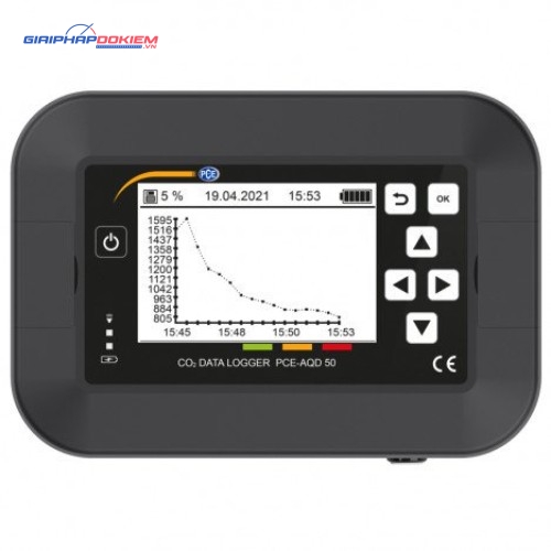 Máy đo chất lượng không khí PCE PCE-AQD 50-ICA bao gồm chứng chỉ hiệu chuẩn ISO 14 Máy đo chất lượng không khí PCE PCE-AQD 50-ICA bao gồm chứng chỉ hiệu chuẩn ISO