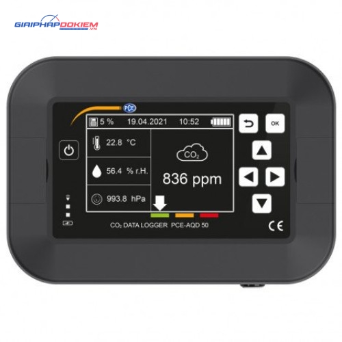 Máy đo chất lượng không khí PCE PCE-AQD 50-ICA bao gồm chứng chỉ hiệu chuẩn ISO 13 Máy đo chất lượng không khí PCE PCE-AQD 50-ICA bao gồm chứng chỉ hiệu chuẩn ISO