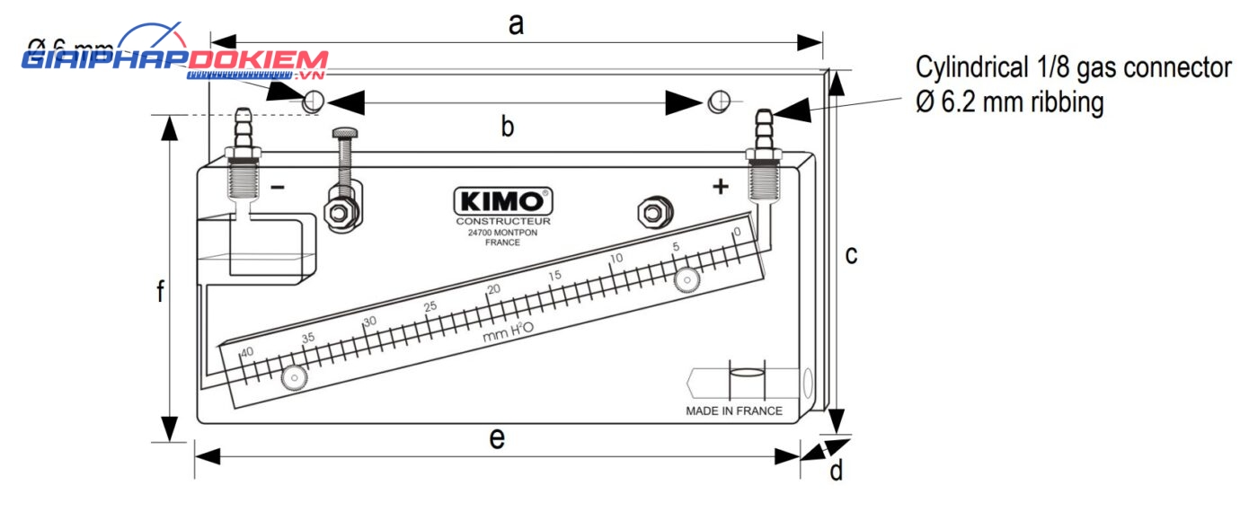 Áp kế chất lỏng dạng nghiêng KIMO MG 8 Áp kế chất lỏng dạng nghiêng KIMO MG