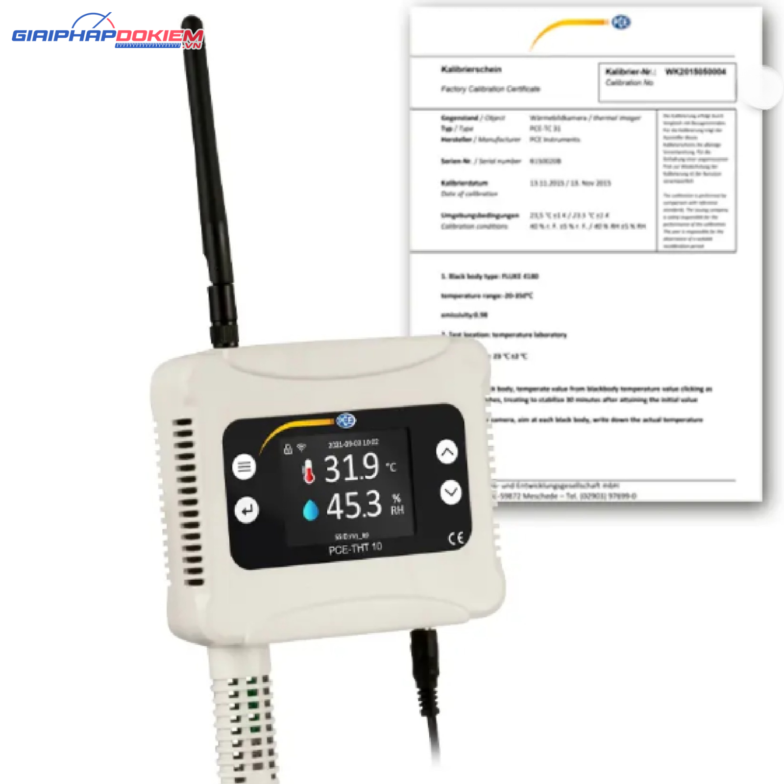 Máy đo chất lượng không khí PCE PCE-THT 10-ICA bao gồm Giấy chứng nhận hiệu chuẩn ISO 7 Máy đo chất lượng không khí PCE PCE-THT 10-ICA bao gồm Giấy chứng nhận hiệu chuẩn ISO