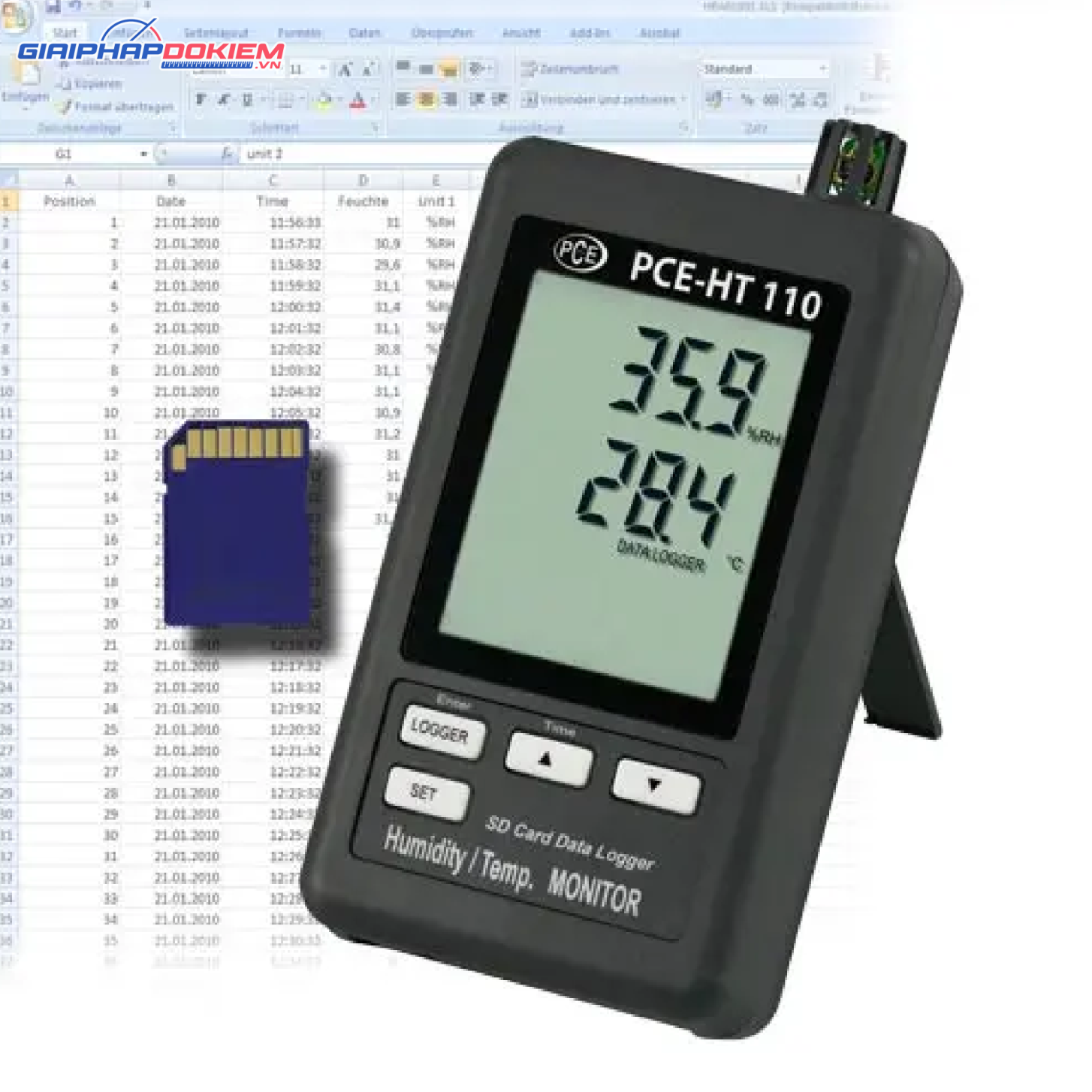 Máy đo chất lượng không khí PCE PCE-HT110-ICA bao gồm Giấy chứng nhận hiệu chuẩn ISO 19 Máy đo chất lượng không khí PCE PCE-HT110-ICA bao gồm Giấy chứng nhận hiệu chuẩn ISO